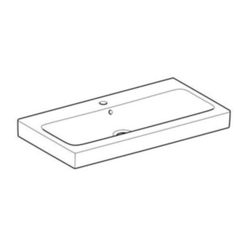 Geberit Waschtisch iCon 90x48,5cm, we., m Hahnloch, mit Überlauf