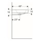 Geberit Waschtisch iCon 90x48,5cm, we., m Hahnloch, mit Überlauf-5