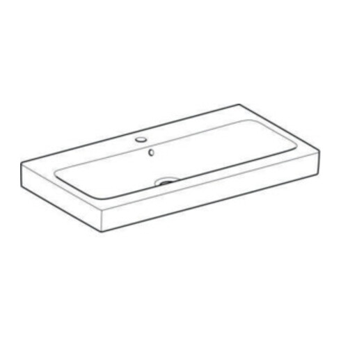 Geberit Waschtisch iCon 90x48,5cm, we., m Hahnloch, mit Überlauf