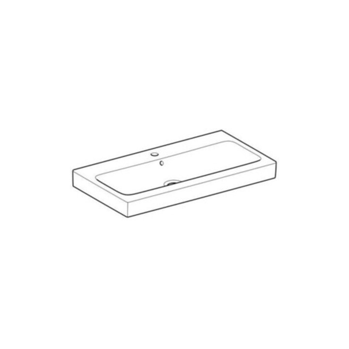 Geberit Waschtisch iCon 90x48,5cm, we., m Hahnloch, mit Überlauf