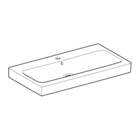 Geberit Waschtisch iCon 90x48,5cm, we., m Hahnloch, mit Überlauf
