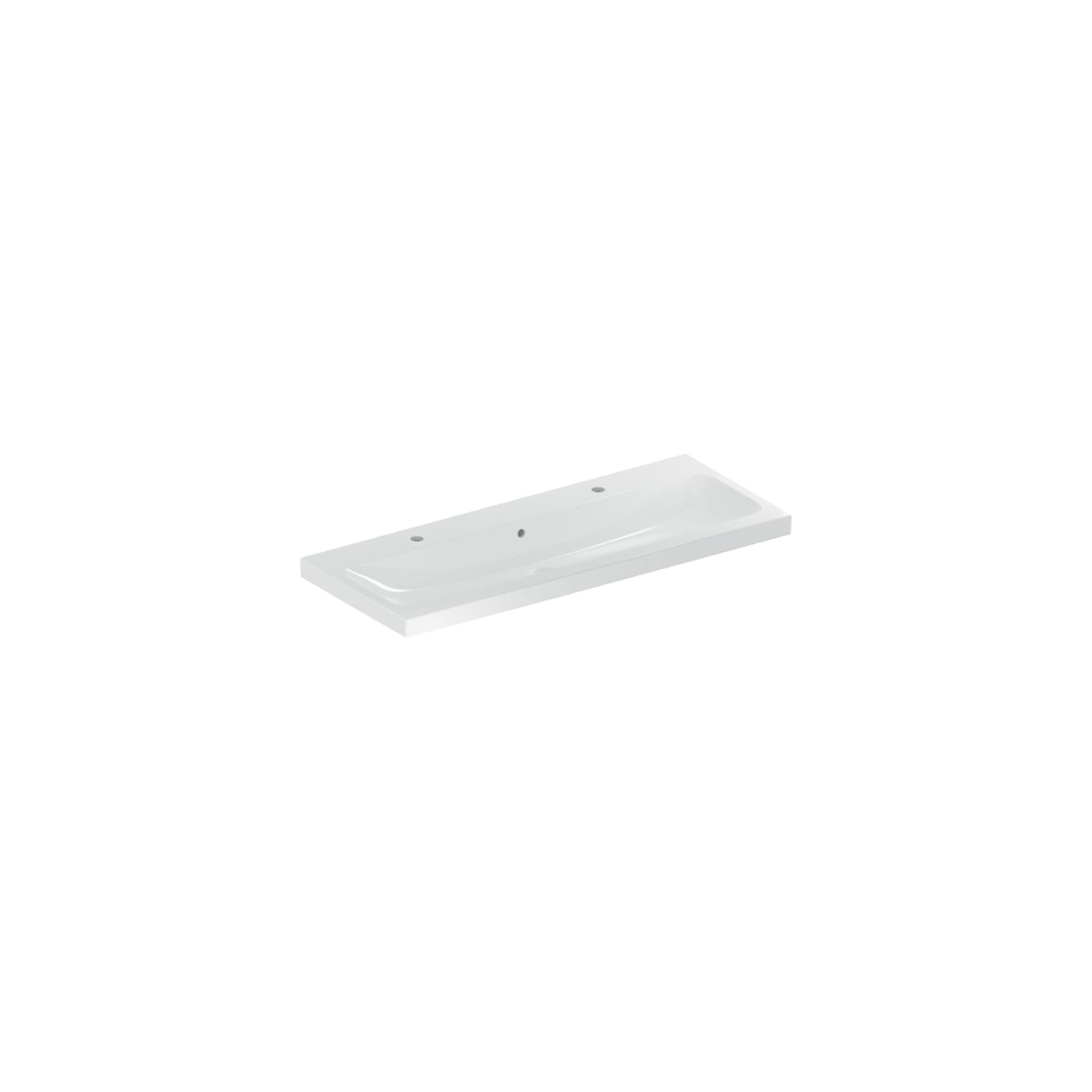 Geberit Waschtisch iCon Light 120x48cm, Hahnl. li/re, m ÜL, we. K-Tect
