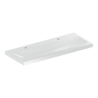 Geberit Waschtisch iCon Light 120x48cm, Hahnl. re/li, o. ÜL, weiß