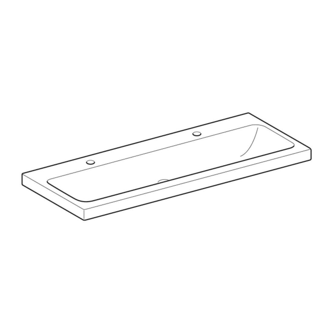 Geberit Waschtisch iCon Light 120x48cm, HL re/li, o. ÜL, we. K-Tect