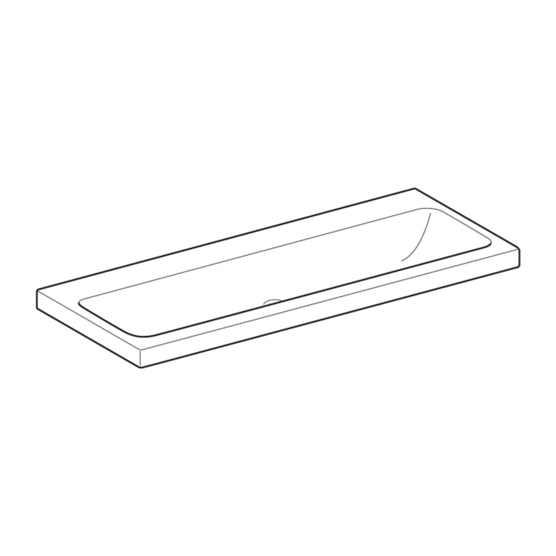 Geberit Waschtisch iCon Light 120x48cm, o. Hahnl., ohne Überlauf, weiß