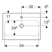 Geberit Waschtisch iCon Light 60x42cm, Hahnl. mit., m ÜL, we. KeraTect-4