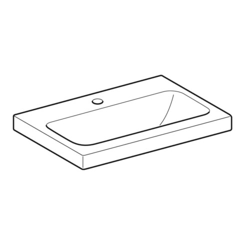Geberit Waschtisch iCon Light 60x42cm, Hahnl. mit., o. Überlauf, weiß