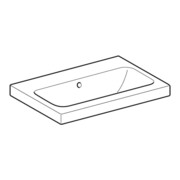 Geberit Waschtisch iCon Light 60x42cm, o. Hahnl., m ÜL, weiß KeraTect-5
