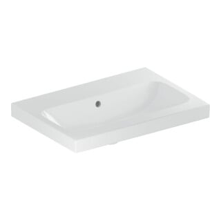 Geberit Waschtisch iCon Light 60x42cm, o. Hahnloch, mit Überlauf, weiß