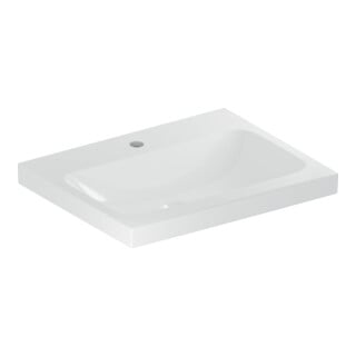 Geberit Waschtisch iCon Light 60x48cm, Hahnl. mit., o. Überlauf, weiß