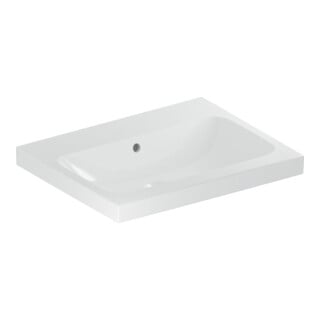 Geberit Waschtisch iCon Light 60x48cm, o. Hahnl., m ÜL, weiß KeraTect