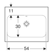 Geberit Waschtisch iCon Light 60x48cm, o. Hahnl., m ÜL, weiß KeraTect-4