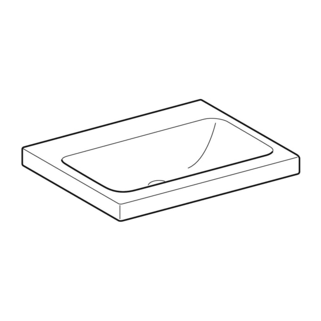 Geberit Waschtisch iCon Light 60x48cm, o. Hahnl., ohne Überlauf, weiß