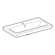 Geberit Waschtisch iCon Light 75x42cm, Hahnl. mit., m ÜL, we. KeraTect-2