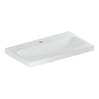 Geberit Waschtisch iCon Light 75x42cm, Hahnl. mit., o. ÜL, we. K-Tect