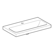 Geberit Waschtisch iCon Light 75x42cm, Hahnl. mit., o. ÜL, we. K-Tect-4