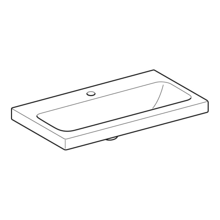Geberit Waschtisch iCon Light 75x42cm, Hahnl. mit., o. ÜL, we. K-Tect