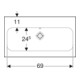 Geberit Waschtisch iCon Light 75x42cm, o. Hahnl., m ÜL, weiß KeraTect-2