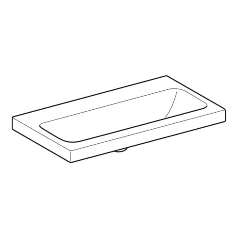 Geberit Waschtisch iCon Light 75x42cm, o. Hahnl., ohne Überlauf, weiß