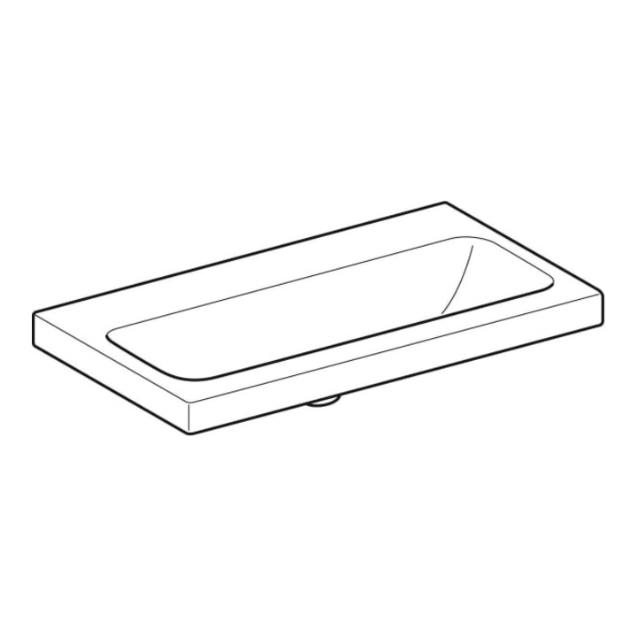 Geberit Waschtisch iCon Light 75x42cm, o. Hahnl., ohne Überlauf, weiß