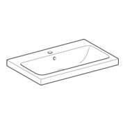 Geberit Waschtisch iCon Light 75x48cm, Hahnl. mit., m ÜL, we. KeraTect-2