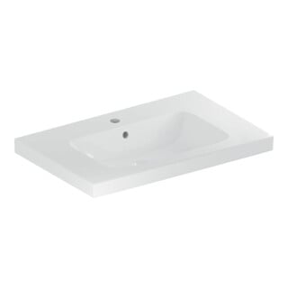 Geberit Waschtisch iCon Light 75x48cm, HL mi, m Ü, m Abl, we. K-Tect