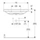 Geberit Waschtisch iCon Light 75x48cm, HL mi, o Ü, m Abl, we. K-Tect