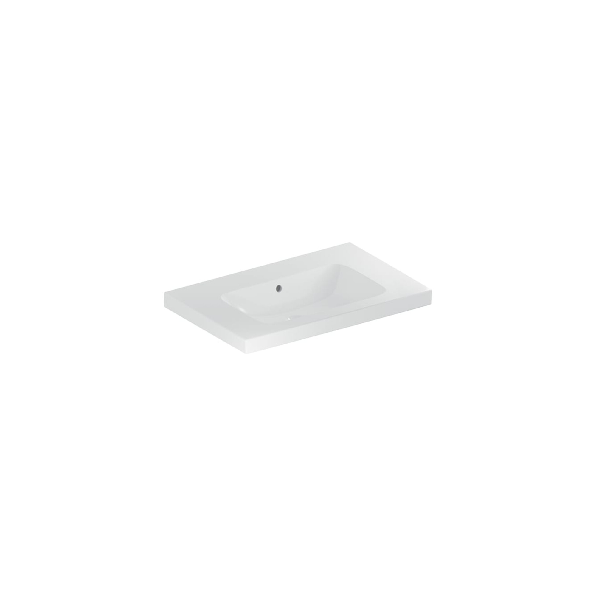 Geberit Waschtisch iCon Light 75x48cm, o HL, m Ü, m Abl, we. K-Tect