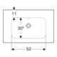 Geberit Waschtisch iCon Light 75x48cm, o HL, m Ü, m Abl, we. K-Tect