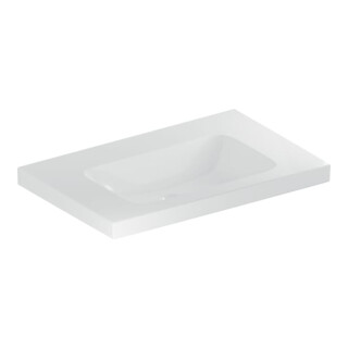 Geberit Waschtisch iCon Light 75x48cm, o HL, o. ÜL, m Ablagefl., we.