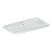 Geberit Waschtisch iCon Light 90x48cm, Hahnl. mit., m ÜL, we. KeraTect