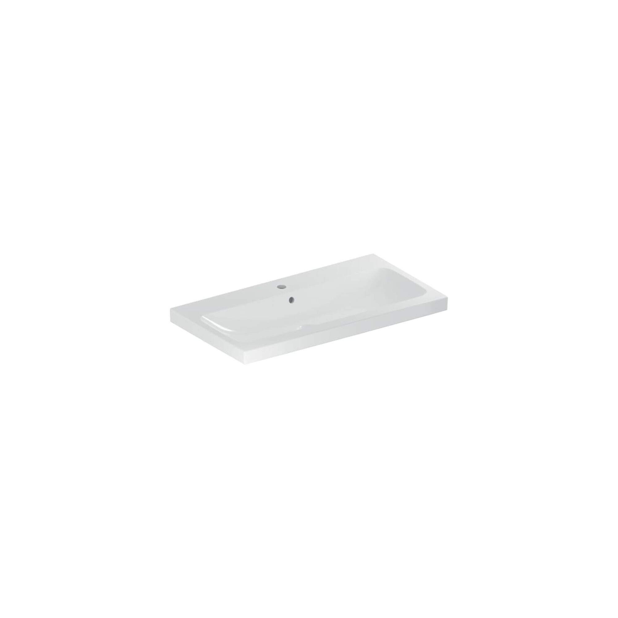 Geberit Waschtisch iCon Light 90x48cm, Hahnl. mit., m ÜL, we. KeraTect
