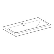 Geberit Waschtisch iCon Light 90x48cm, Hahnl. mit., mit Überlauf, weiß-2