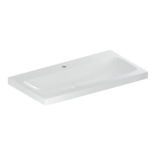 Geberit Waschtisch iCon Light 90x48cm, Hahnl. mit., o. Überlauf, weiß