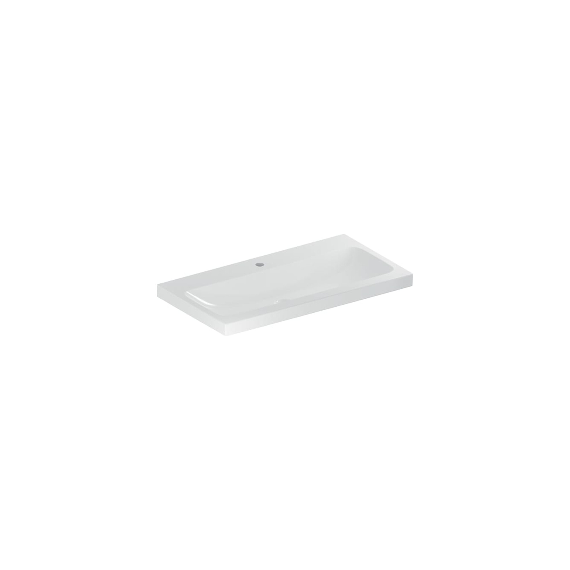 Geberit Waschtisch iCon Light 90x48cm, Hahnl. mit., o. Überlauf, weiß
