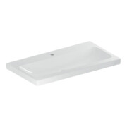 Geberit Waschtisch iCon Light 90x48cm, Hahnl. mit., o. ÜL, we. K-Tect