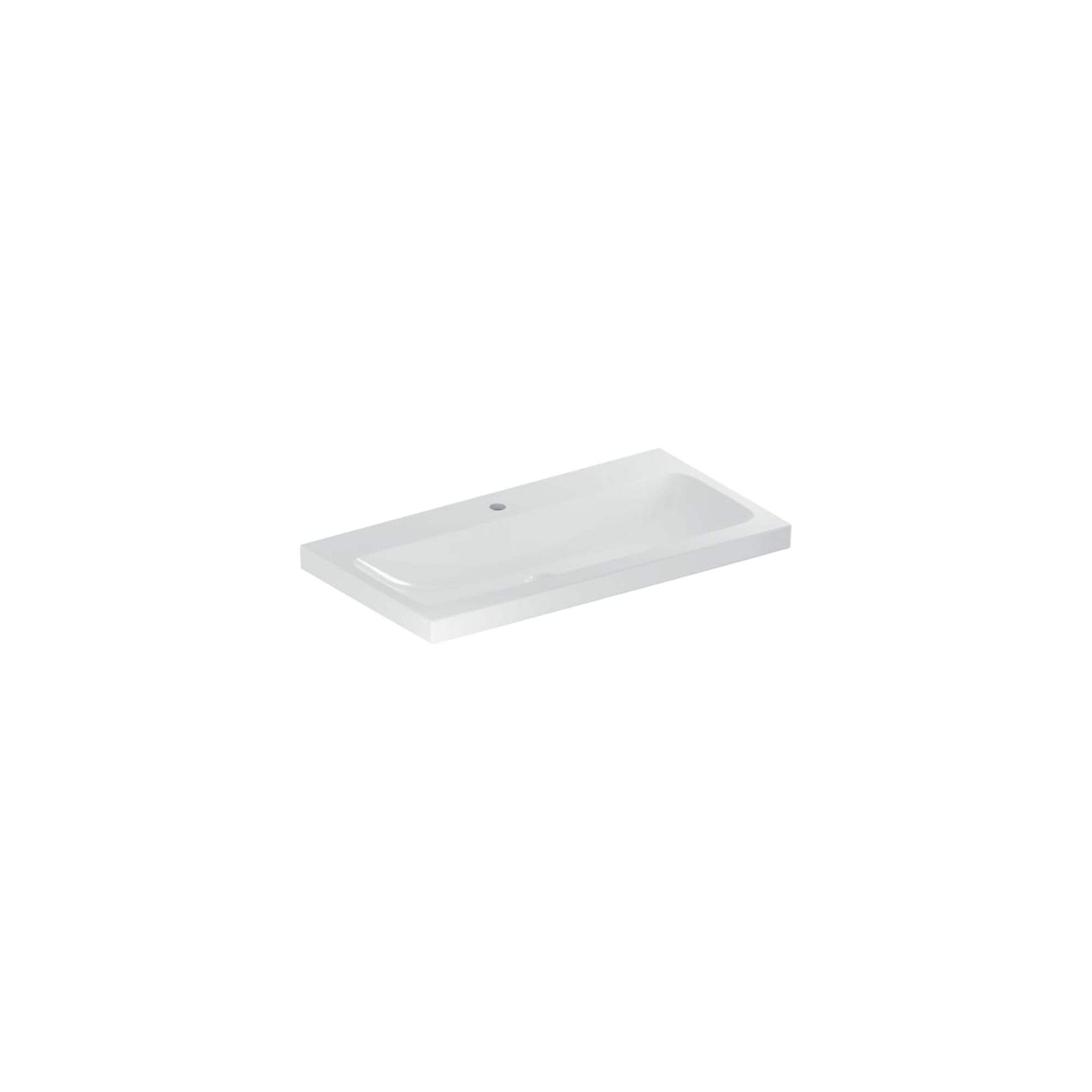 Geberit Waschtisch iCon Light 90x48cm, Hahnl. mit., o. ÜL, we. K-Tect