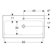 Geberit Waschtisch iCon Light 90x48cm, Hahnl. mit., o. ÜL, we. K-Tect-4