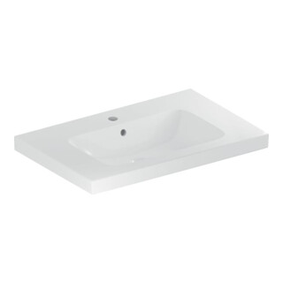 Geberit Waschtisch iCon Light 90x48cm, HL mi, m Ü, m Abl, we. K-Tect
