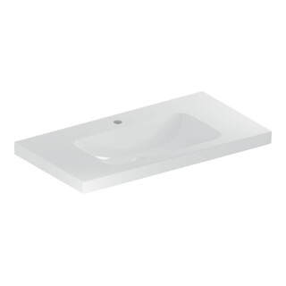 Geberit Waschtisch iCon Light 90x48cm, HL mi, o Ü, m Abl, we. K-Tect