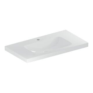 Geberit Waschtisch iCon Light 90x48cm, HL mi, o. ÜL, m Ablagefl., we.