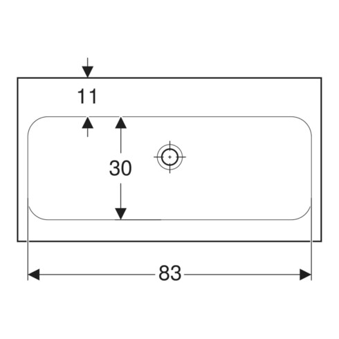 Geberit Waschtisch iCon Light 90x48cm, o. Hahnl., o. ÜL, weiß KeraTect