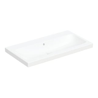 Geberit Waschtisch iCon Light 90x48cm, o. Hahnloch, mit Überlauf, weiß