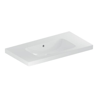 Geberit Waschtisch iCon Light 90x48cm, o HL, m Ü, m Abl, we. K-Tect