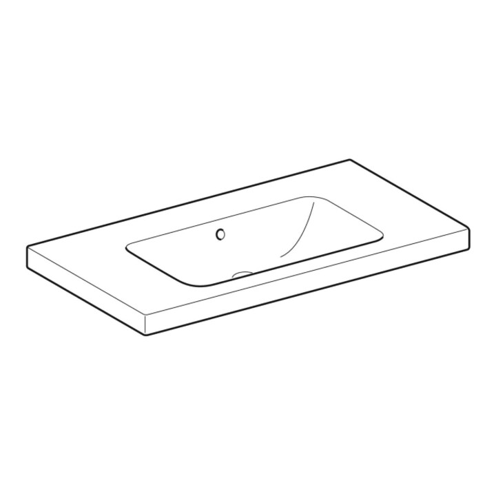 Geberit Waschtisch iCon Light 90x48cm, o HL, m Ü, m Abl, we. K-Tect