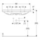 Geberit Waschtisch iCon Light 90x48cm, o HL, m Ü, m Abl, we. K-Tect