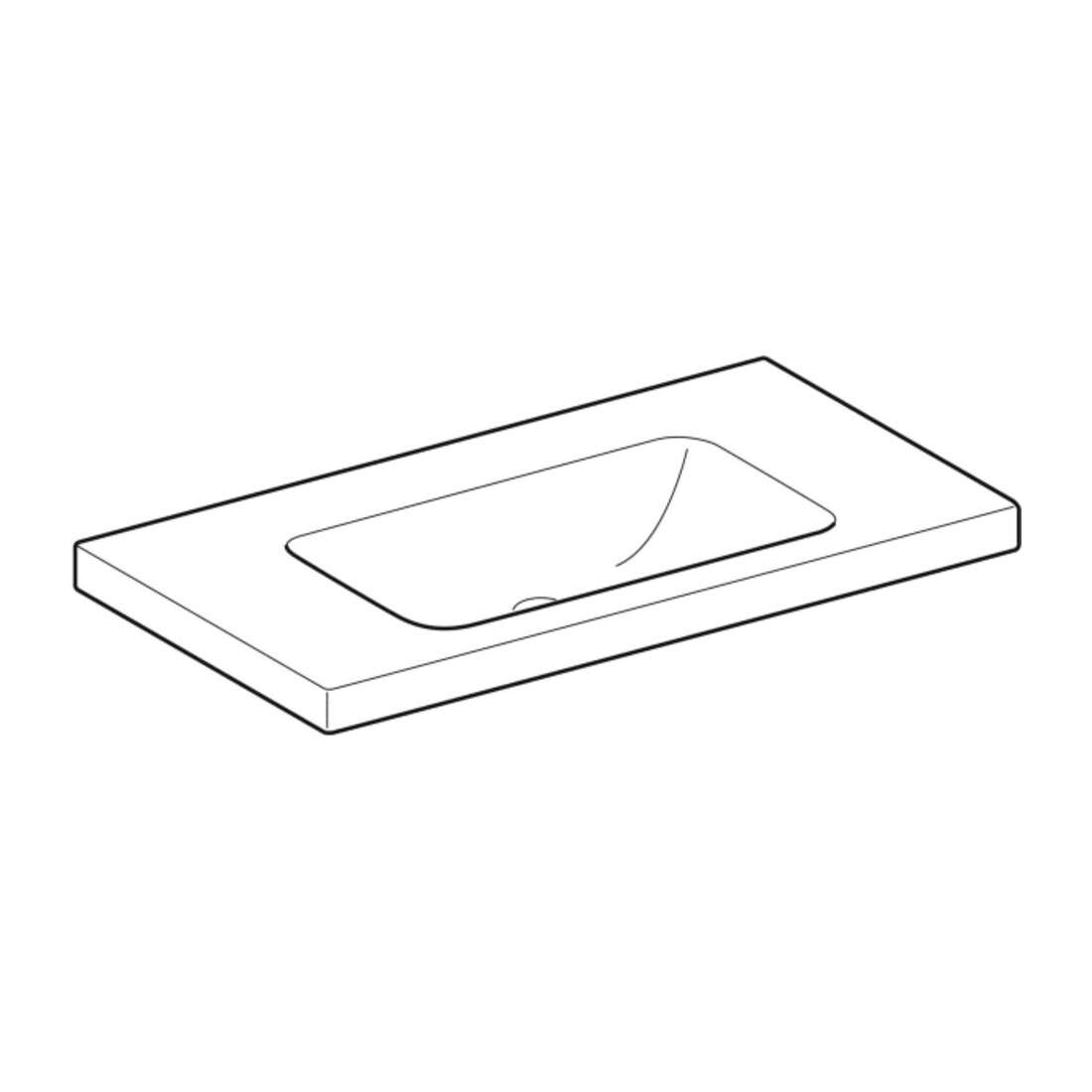 Geberit Waschtisch iCon Light 90x48cm, o HL, o Ü, m Abl, we. K-Tect
