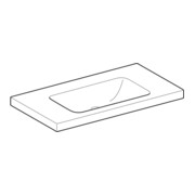 Geberit Waschtisch iCon Light 90x48cm, o HL, o. ÜL, m Ablagefl., we.-2