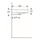 Geberit Waschtisch iCon mit Hahnloch, mit Überlauf 750 x 485 mm weiß-4