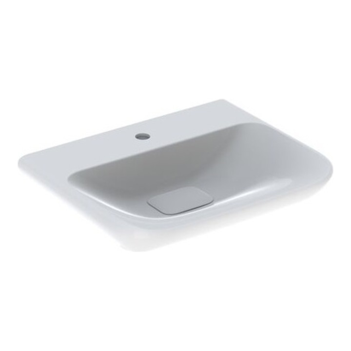 Geberit Waschtisch MYDAY 600 x 480 mm, ohne Überlauf, mit Hahnloch weiß